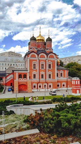 Orthodox church with red walls