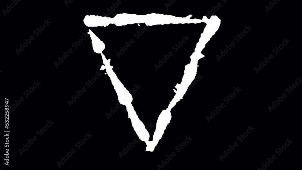 Water liquid lines fx triangle shape, transparent background, alpha ...