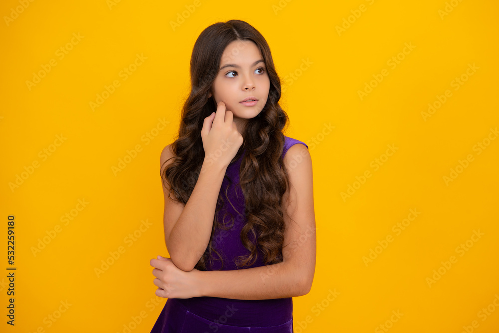 Little kid girl 12,13, 14 years old on isolated background. Children studio portrait. Emotional kids face. Little kid girl 12,13, 14 years old on isolated background. Children studio portrait. Emotional kids face.