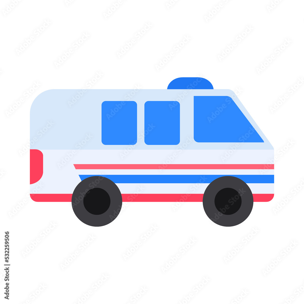 police car isolated white