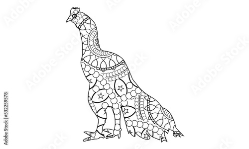 Wallpaper Mural Zentangle stylized cartoon rooster (cock), isolated on white background. Hand drawn sketch for adult anti stress coloring page, T-shirt emblem, logo or tattoo with doodle, zentangle design elements. Torontodigital.ca