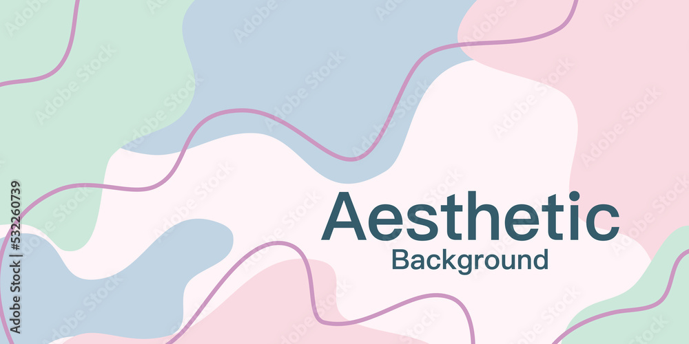 Aesthetic pastel color minimal vector background