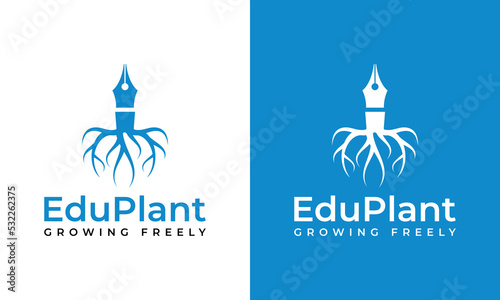 pen and Tree root logo