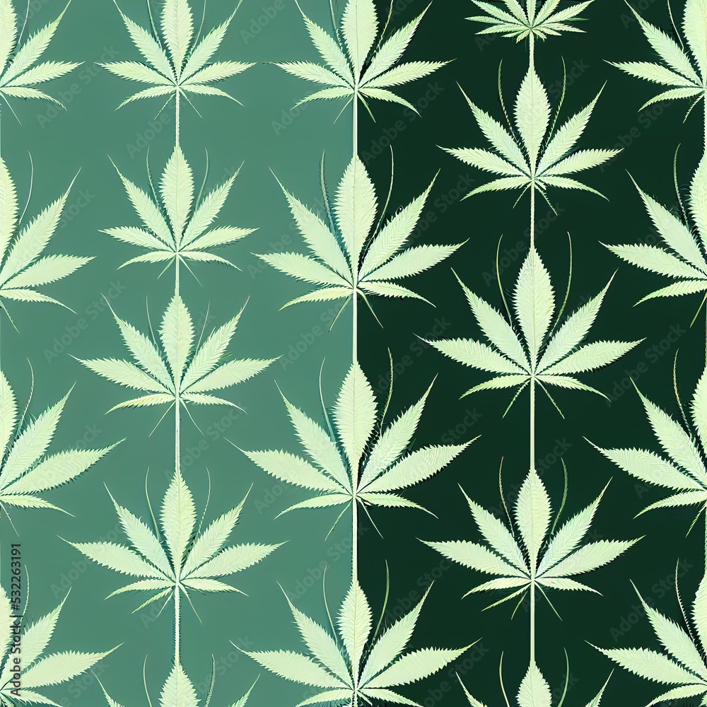 repeating marijuana leaf pattern background