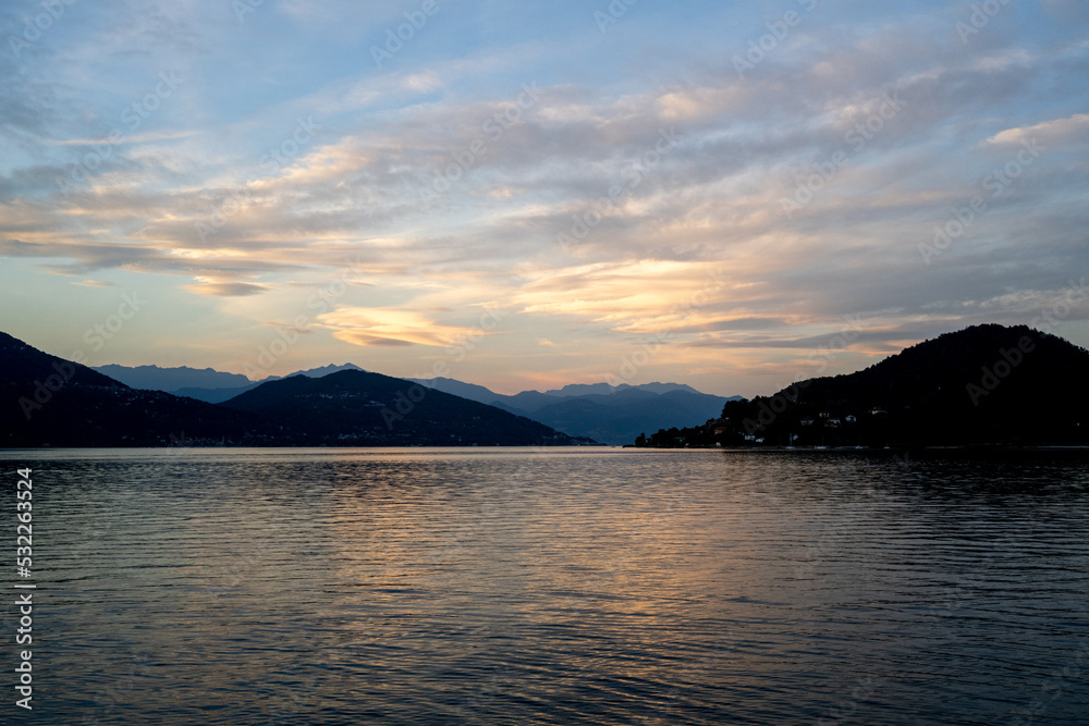 Sunset above Lake Como - Italy