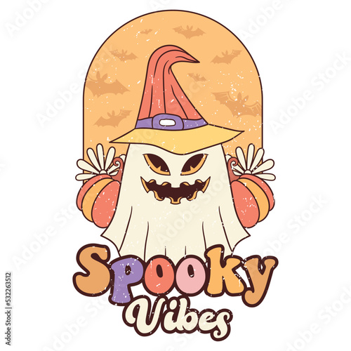 Spooky vibes Happy Halloween shirt print template, Pumpkin Fall Witches Halloween Costume shirt design