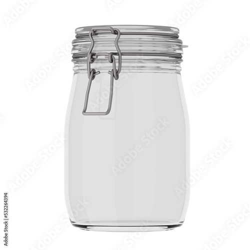 canning jar round with rubber seal and metal closure