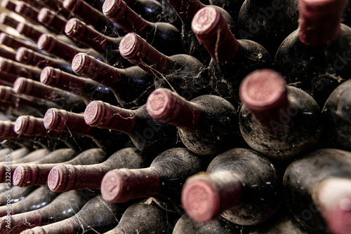 Archive wine bottles photo