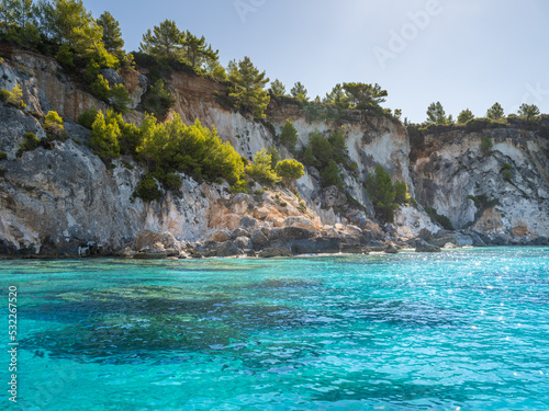 Beautiful coast line in Kefalonia, Greece.
