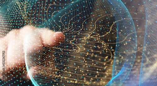 Concept of big data, machin...