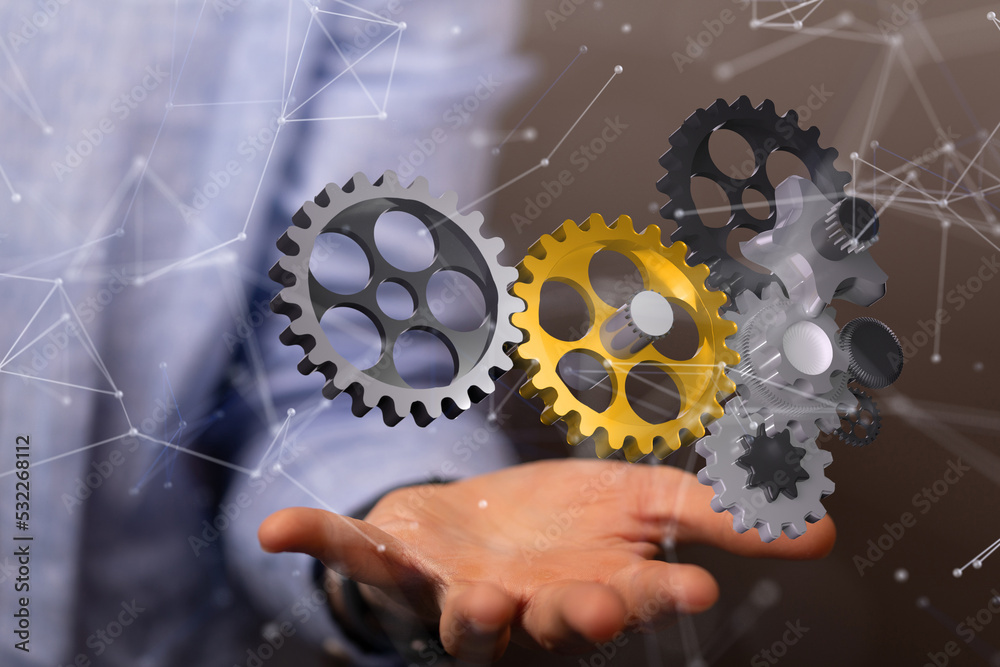 gear Technology setting concept background. gear Technology setting concept background.