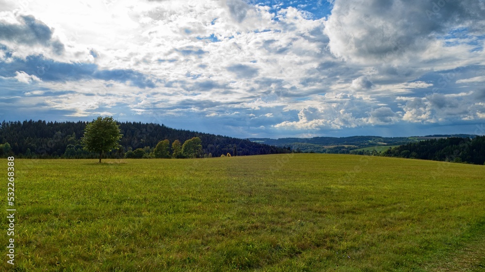 czech countryside nature in an autumn weather