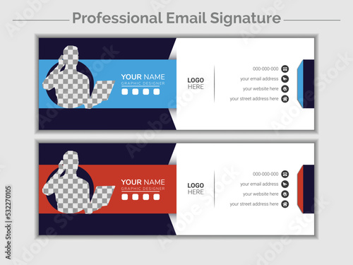 Creative email signature or email footer and personal social media cover design