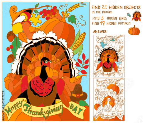 Leinwand Poster Happy thanksgiving day