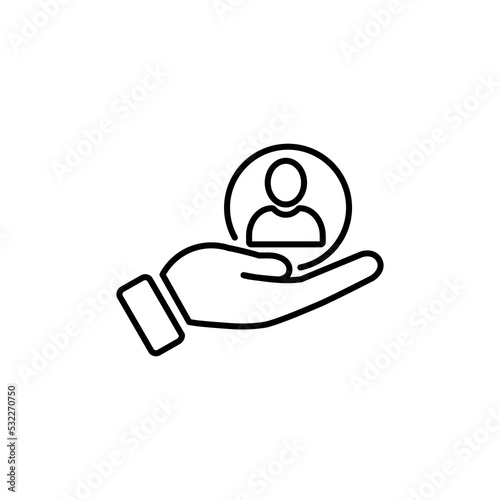 Returning customer vector icon, retention client symbol. Simple, flat design for web or mobile app eps 10