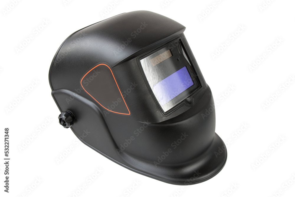 welding helmet, on isolated background