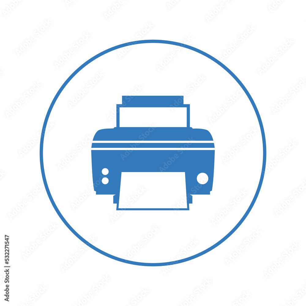 Laser inkjet printer machine icon | Circle version icon | Laser inkjet printer machine icon | Circle version icon |