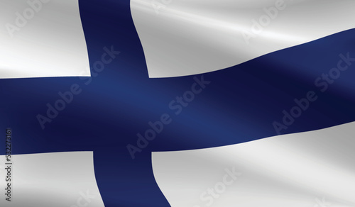 Finland flag background.Waving Finnish flag vector