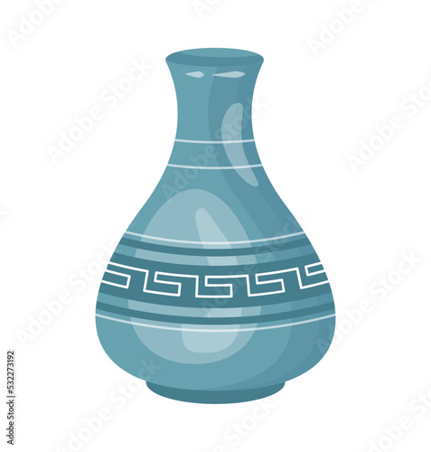 A ceramic pot flat illustration vector 