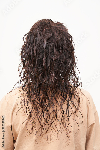 Wet Natural curls after curly method treatment