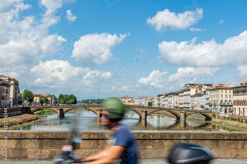riding a motorbike in Florence