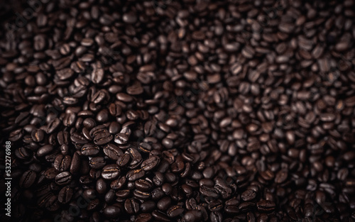 Close up of Freshly Roasted Coffee Beans