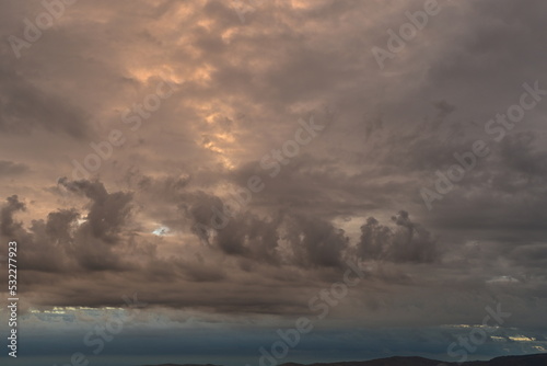 storm clouds over the sea