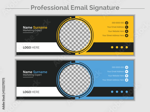 Creative email signature or email footer and personal social media cover design