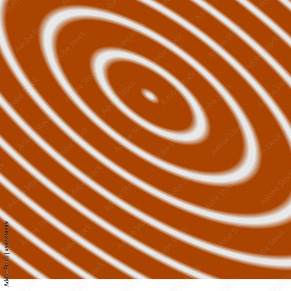 Obraz premium Abstract background in the form of concentric ovals, diagonal, white and brown, merging in a gradient.