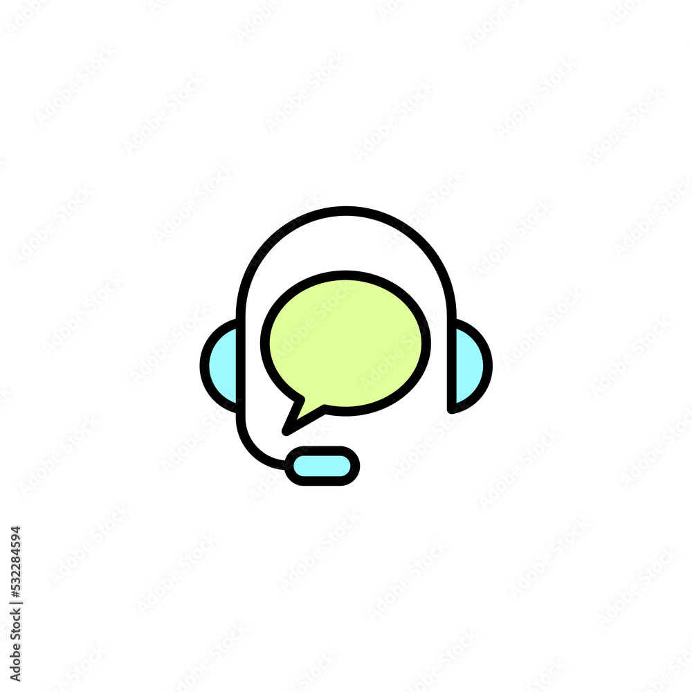 Hotline support service concept line icon. Simple element illustration. Hotline support service concept outline symbol design.