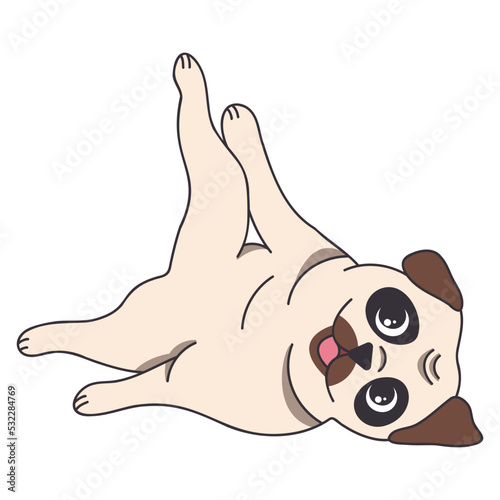 Dog relaxing icon