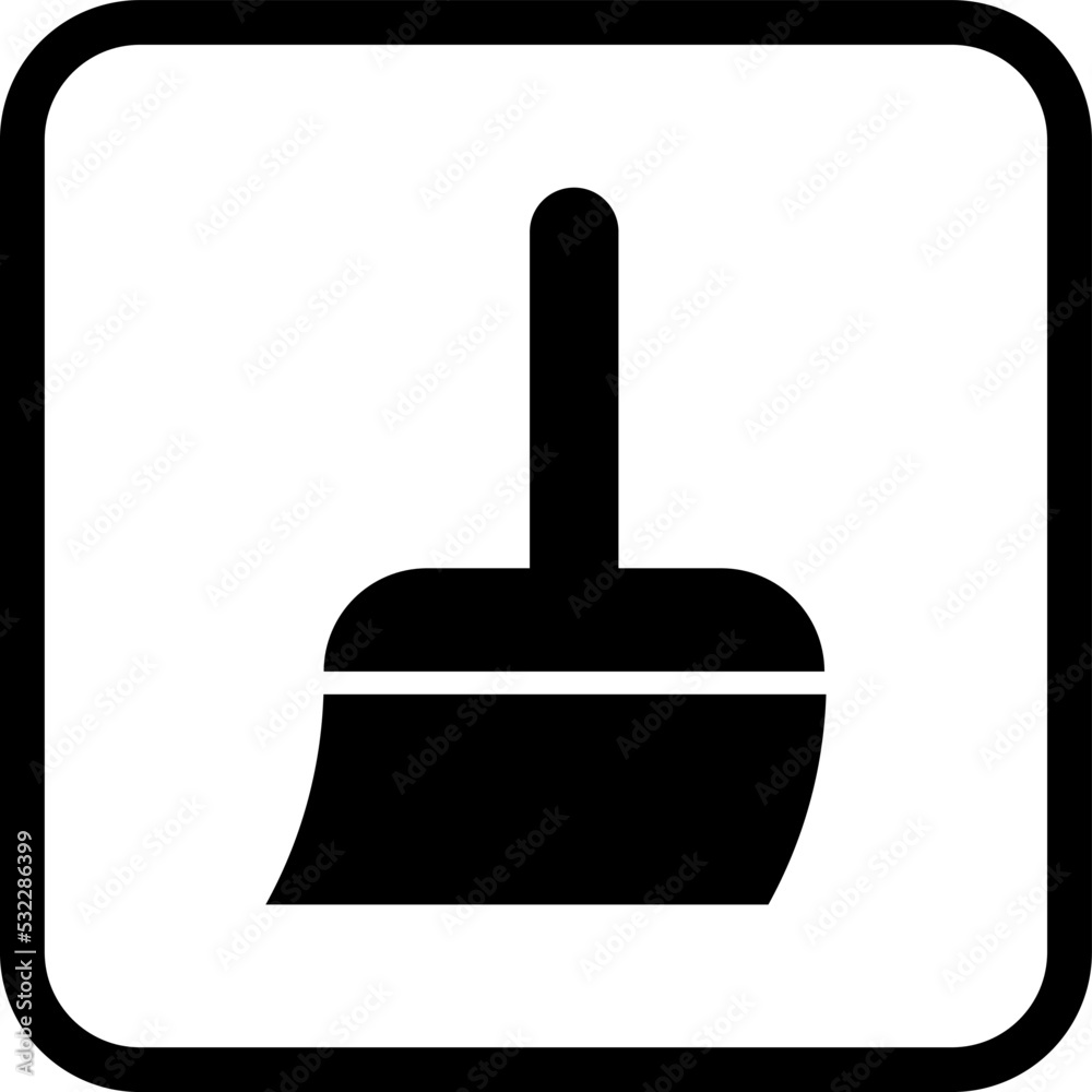 Broom icon vector, illustration logo template in trendy style. Broom cleaning Simple vector modern icon Broom icon vector, illustration logo template in trendy style. Broom cleaning Simple vector modern icon