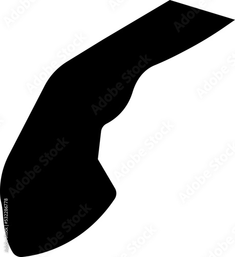 Hoof icon. Animal hoof. Horse shoe vector icon illustration isolated on white background.