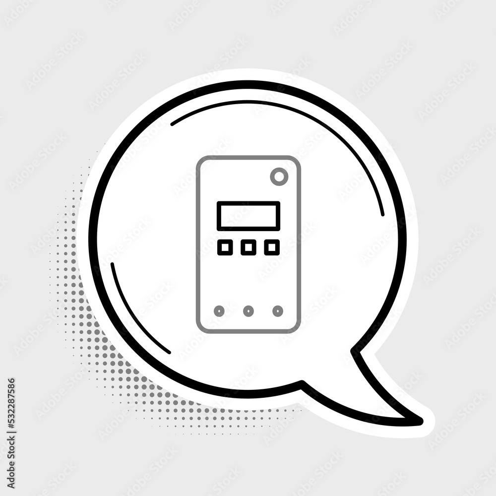 Line Smartphone, mobile phone icon isolated on grey background. Colorful outline concept. Vector Line Smartphone, mobile phone icon isolated on grey background. Colorful outline concept. Vector