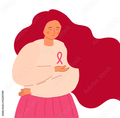 National Breast Cancer Awareness Month NBCAM celebrated in America. Annual international health campaign organized by breast cancer charities every October.