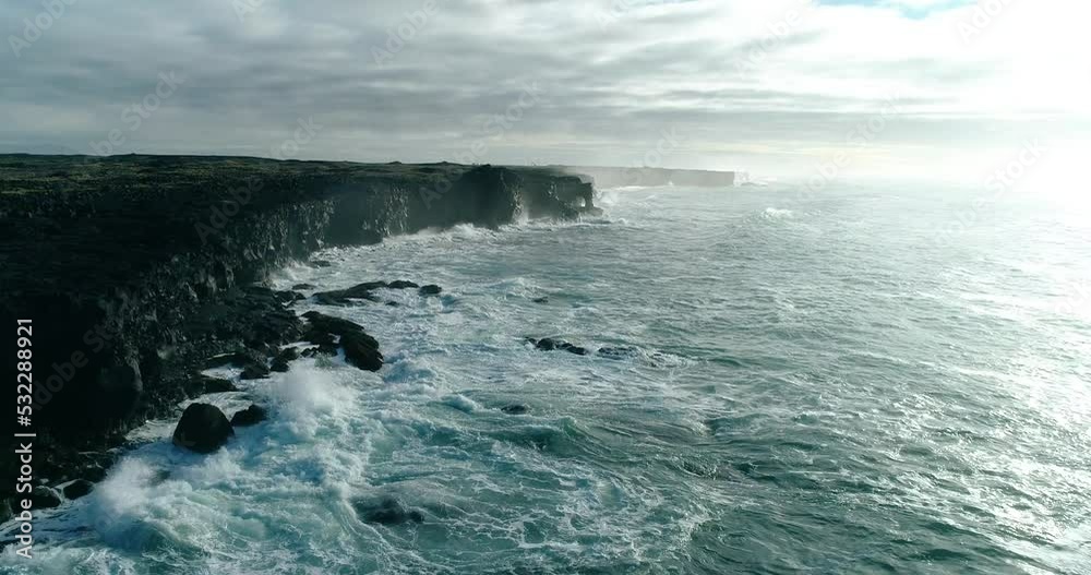 A scenic aerial view of the southern Icelandic coast. A scenic aerial view of the southern Icelandic coast.