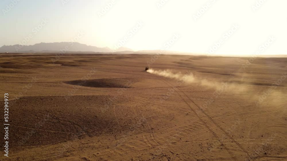 A buggy automobile touring Al Sharqiyyah desert in Egypt.
