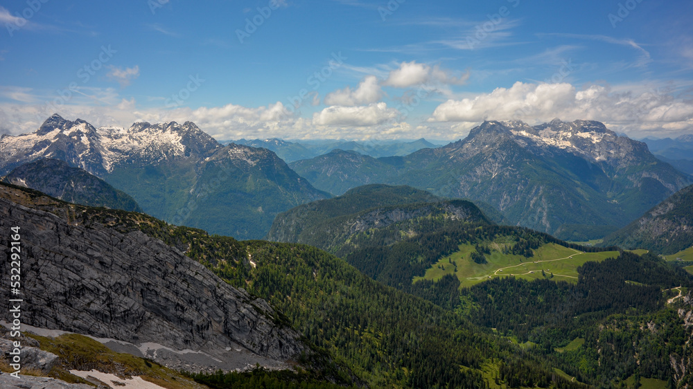 beautiful view of austrian alps near Lofer