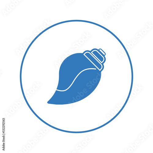 Conch shell marine shankh icon | Circle version icon |