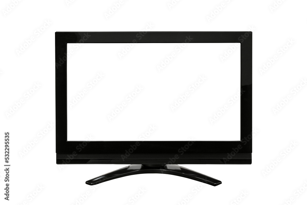 Modern television with cut out screen isolated. Modern television with cut out screen isolated.