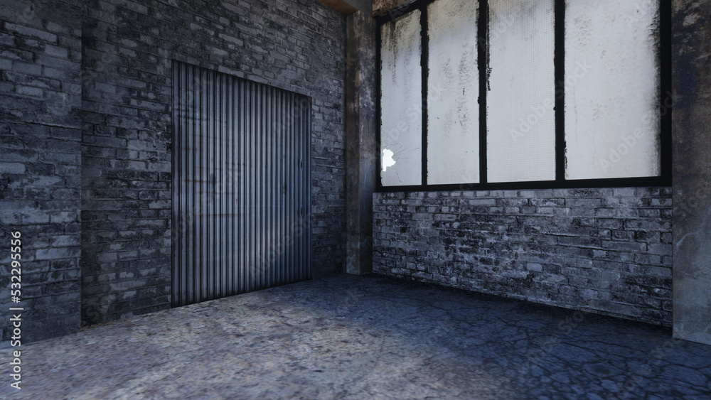Prison cell with light shining through a barred window 3D Rendering, 3D Illustration Prison cell with light shining through a barred window 3D Rendering, 3D Illustration