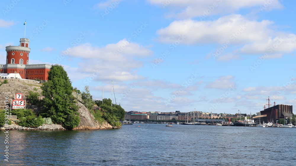 navigation dans le port de Stockholm en Suède