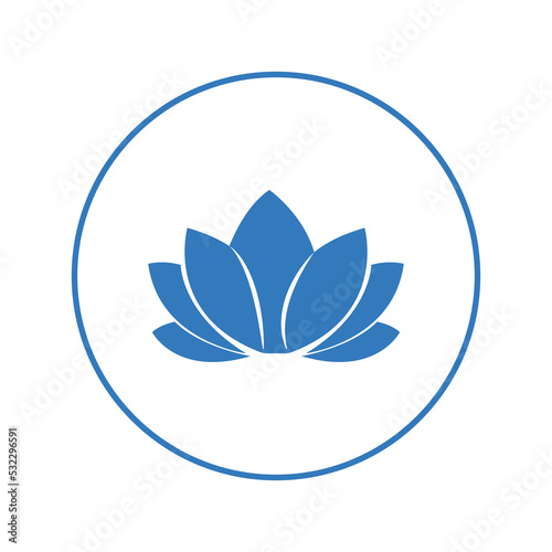 Buddhism holy lotus flower icon | Circle version icon |
