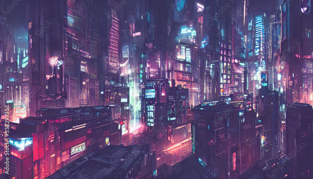 Futuristic cityscape