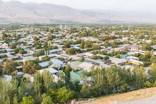 Panjakent, Sughd Province, Tajikistan. Overview of the city of Panjakent.