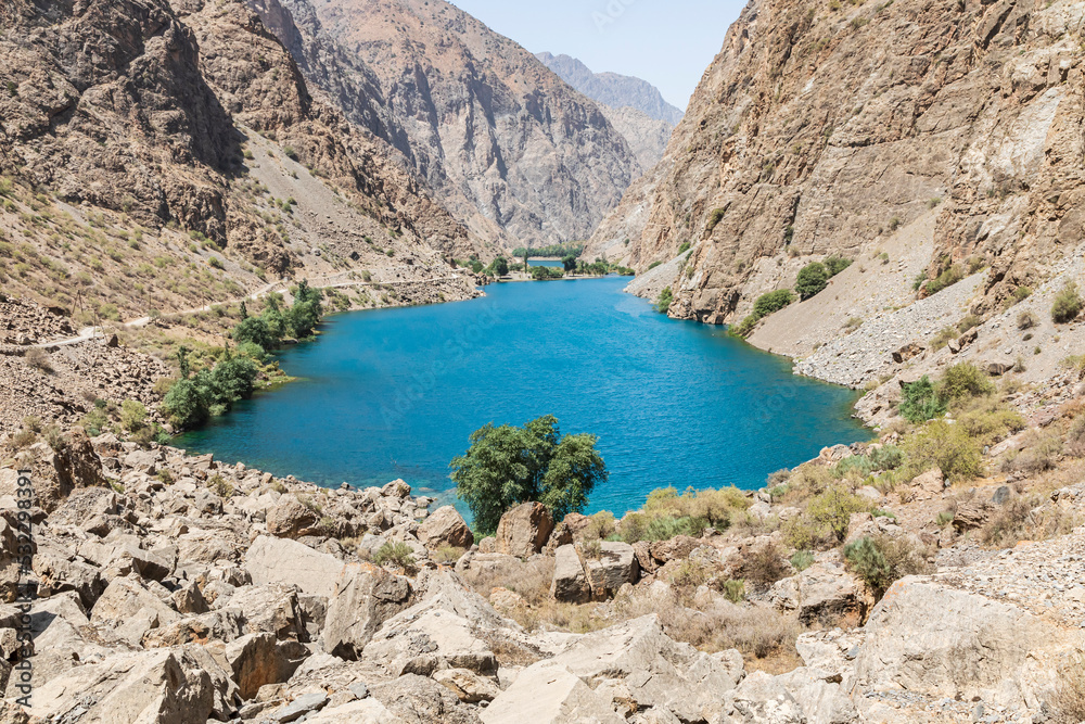 Haft Kul, Sughd Province, Tajikistan. View of Ozero Gushor, Haft Kul, the Seven Lakes.
