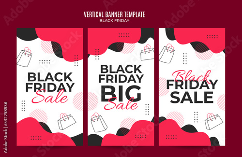 Black Friday sale banner. Social media vector illustration template for website and mobile website development, email and newsletter design, marketing material.