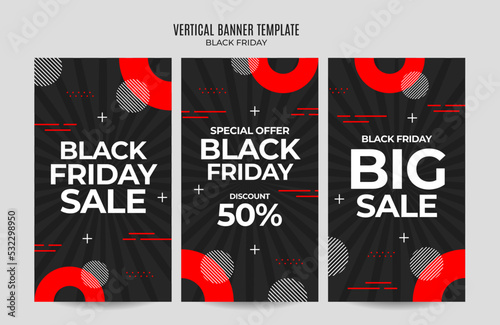 Black Friday sale banner. Social media vector illustration template for website and mobile website development, email and newsletter design, marketing material.