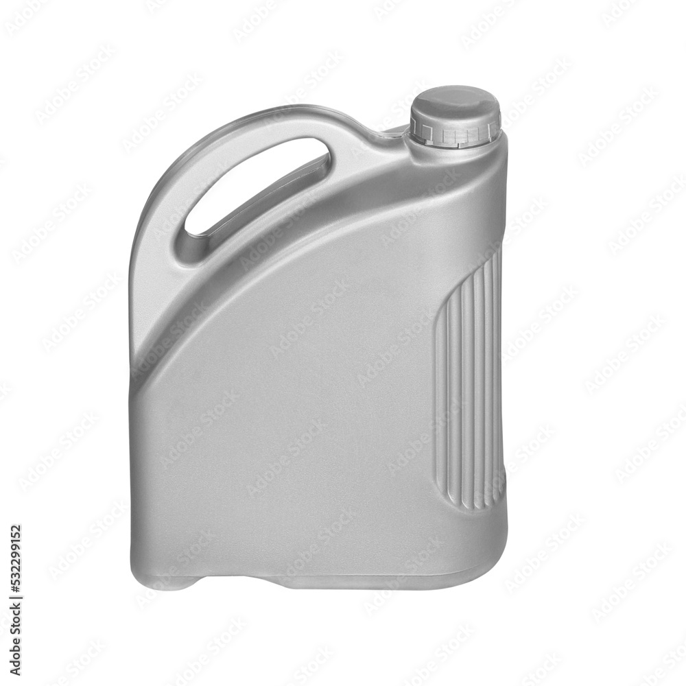 Engine oil canister isolated on white background.
