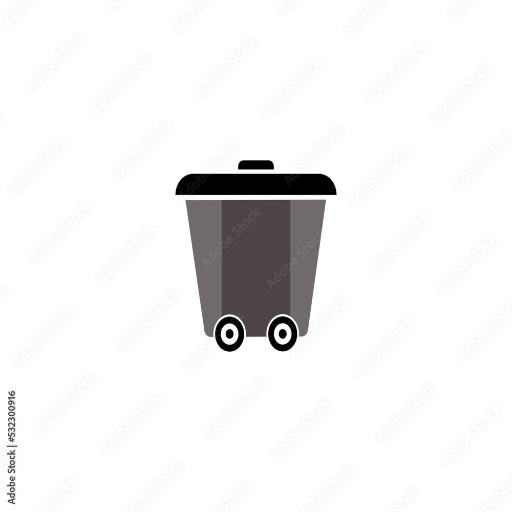 trash can icon vector logo design trash can icon vector logo design